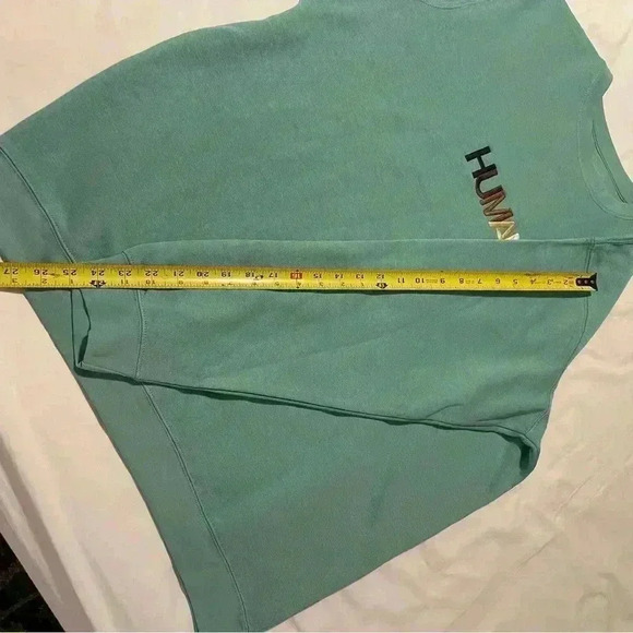 Wear The Peace HUMAN Long Sleeve Sweatshirt Green Size XL EUC - Picture 5 of 8